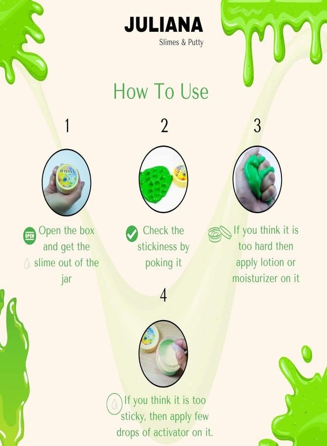 Juliana Fluffy Stretchy Soft Combo Butter Slimes Toy for Girls and Boys (Pack of 5-Free activator) (Multicolor 11) - Image 4